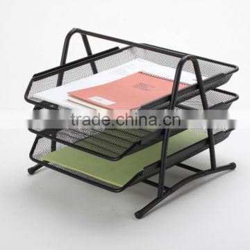 B82001 best seller high quality office supplies desk organizer 3 tier metal mesh file tray
