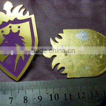 Diamond cutting logo nameplate printing