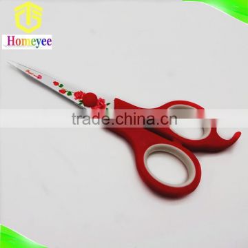Stainless Steel Color Coating TPR Soft Handle Office Scissor for Paper Cut