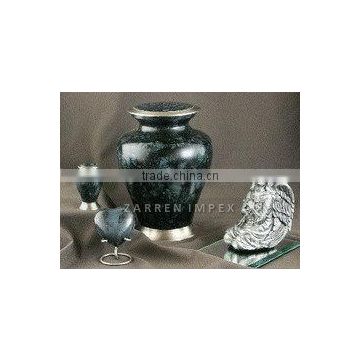 Glenwood Grey Marble 10" Brass Cremation Urn