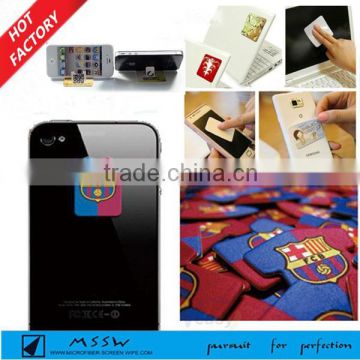 Promotional item sticky mobile phone screen cleaner