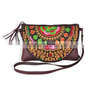 Top selling ethnic leather woman messenger bags Vintage handmade brown bags