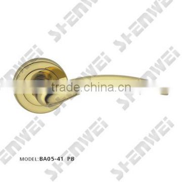 BA05-41 PB Copper door handle on rose