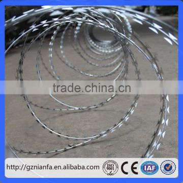 sharp concertina razor wire for Security fence top(Guangzhou Factory)