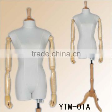 realistic adjustable wooden tailor mannequins
