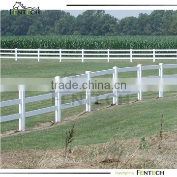 PVC pole and rail paddock fence
