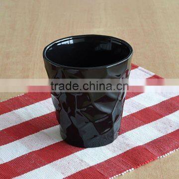 black color ceramic flower solid colored pot