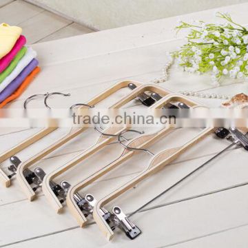 High grade plywood non slip solid wood pants rack store high-end clothing hanger
