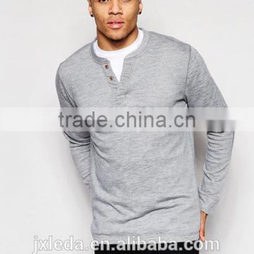 Jiangxi mass garm ent factory, 2016 men long sleeve quick dry slim fit henley tee shirt overseas custom