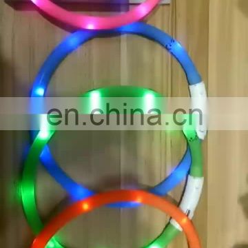 DIY multi-color USB charging collar LED light dog night light circle pet collar