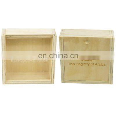 high light new design custom size small laser cut pattern carved wooden storage gift box with sliding lid