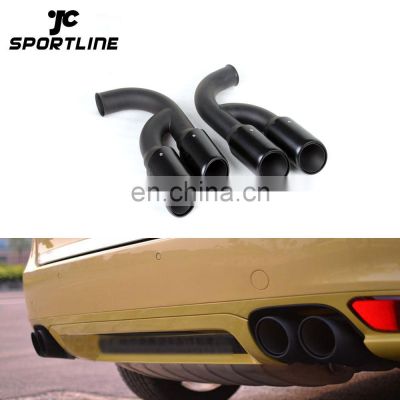 Black Glossy Steel V6 Oval Tail Exhaust Tip for Porsche Cayenne 958 Turbo GTS Sport 11-14