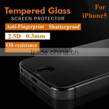 anti-scratch 0.3mm ultra slim for iphone 5 glass screen protector