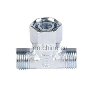 Hydraulic Adapter Compression Fitting Carbon Steel Compression 3 Way Tees