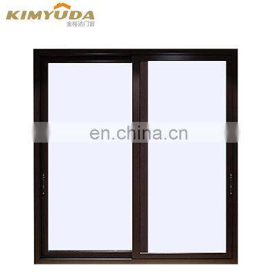 Double Glass Aluminum Sliding Windows Mosquito Screen Sliding & Turn Window 4 Track Vertical Aluminium Sliding Windows