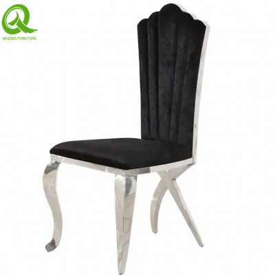 Factory price wedding event gold stainless steel dining chair