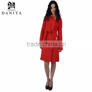 2016 Overcoat Fashion Overcoat Length Women coat Winter Coats China Factory ladies long red coats design