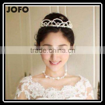 New Fashion Handmade Pearl Beads Hair Tiaras And Crowns Tiara For Wedding Hair Accessories SCC0327