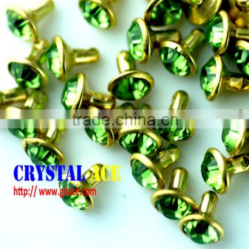 Shining Close end acrylic crystal rivets diamond Rivet, diamond rhinestone rivet for bags