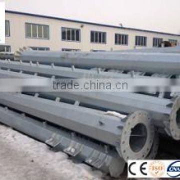 Galvanized electrical steel transmission line poles
