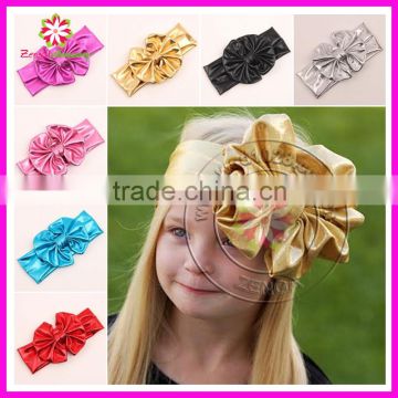 Sparkly bow cotton headband, large bow headband, bow hairband
