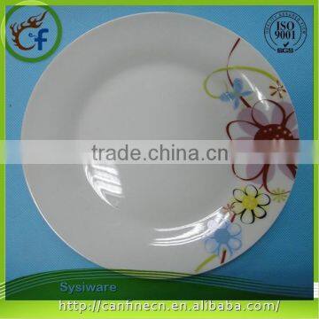 standard dinner plate size white porcelain dessert plate