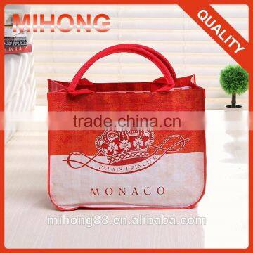 China supplier wholesale customized colorful printing laminated pp woven shopping tote bag