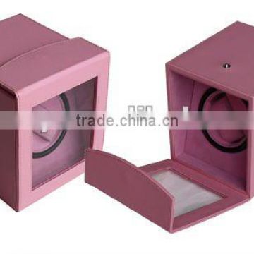 Single Pink PU leather automatic watch winder