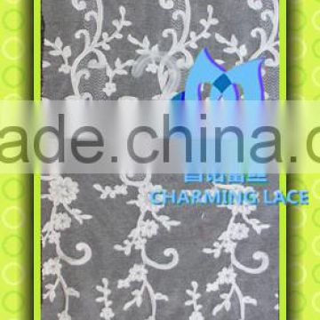Embroiedered Jaquared lace fabric CJ077C