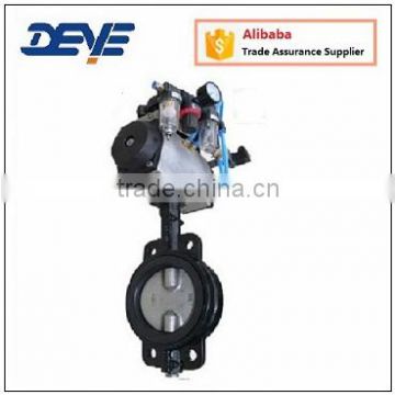 280PSI Wafer Ductile Iron Pneumatic Butterfly Valve Soft Seat