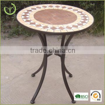 HL-T-13002 round mosaic table top-24" outdoor mosaic leisure furniture mosaic tile bistro table