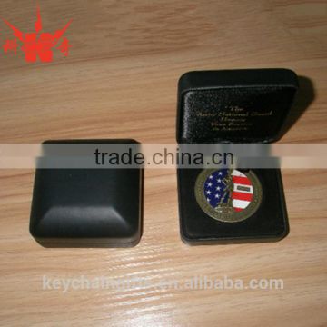 High quanlity custom packing pu metal medal box