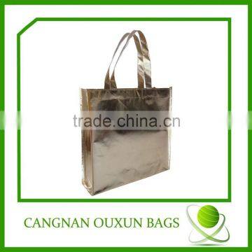 Wholesale nonwove metallic gold bag