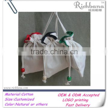 calico bag with drawstring wholesale