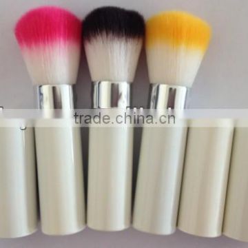 3 color cosmetic retractable brush makeup powder brush