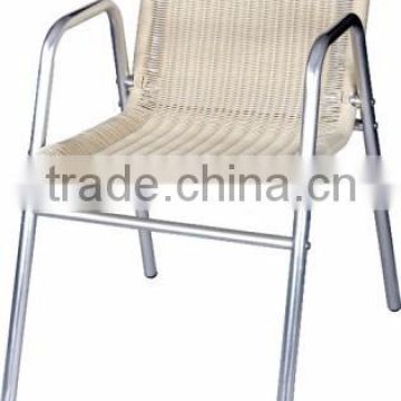 ALUMINUM CHAIR WITH COLORFUL RATTAN