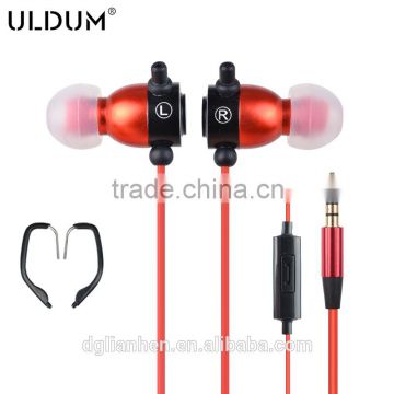 high quality sport earphone in-ear headphone stereo headset with CE ROHS FCC certificate