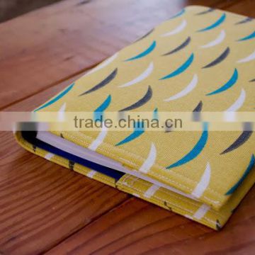 cotton canvas printed fabric covered journals with handmade paper pages
