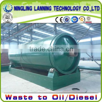 Fully automatic 12 tons scrap tire pyrolysis to oil plant
