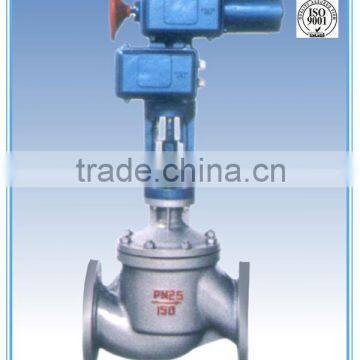 motorized globe valve with electric actuator