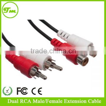6 FT Dual RCA Male to Female Extension Cable