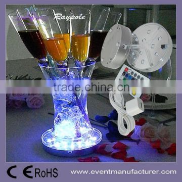 Rechargeable RGB Centerpiece Up-lighter LED base