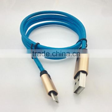 electronic product	braided cable 2 in 1 USB charging cable for java supported mobile phones
