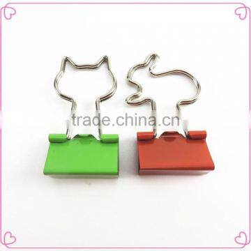 Custom Animal shapes metal 19mm binder clips promotion gift