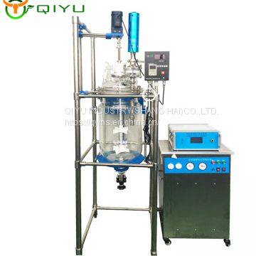 Customized glass reactor Ultrasonic reaction kettle double layer reactor