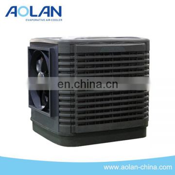 Evaporative water cooled industrial fan for cooling only