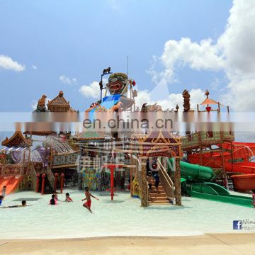 Aqua Play Rain Fortress Fun Park Commercial Playground Equipment With Fiberglass