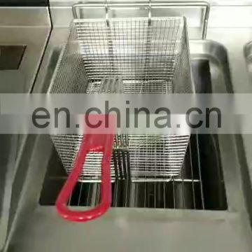Stainless steel Gas 2-tank fryer with cabinet restaurant equipment kitchen