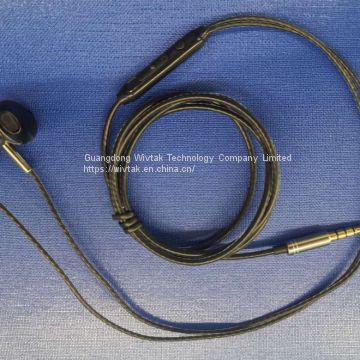 Factory price OEM/ODM wired earphone handsfree mic headphone in-ear headset water proof earbugs with metal resonantor