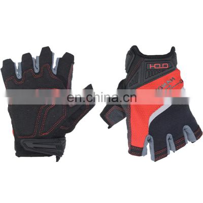 HANDLANDY Flexible Breathable Vibration-Resistant  Half Finger Sport Motorcycle Biking Safety Mechanic Gloves For Men Women